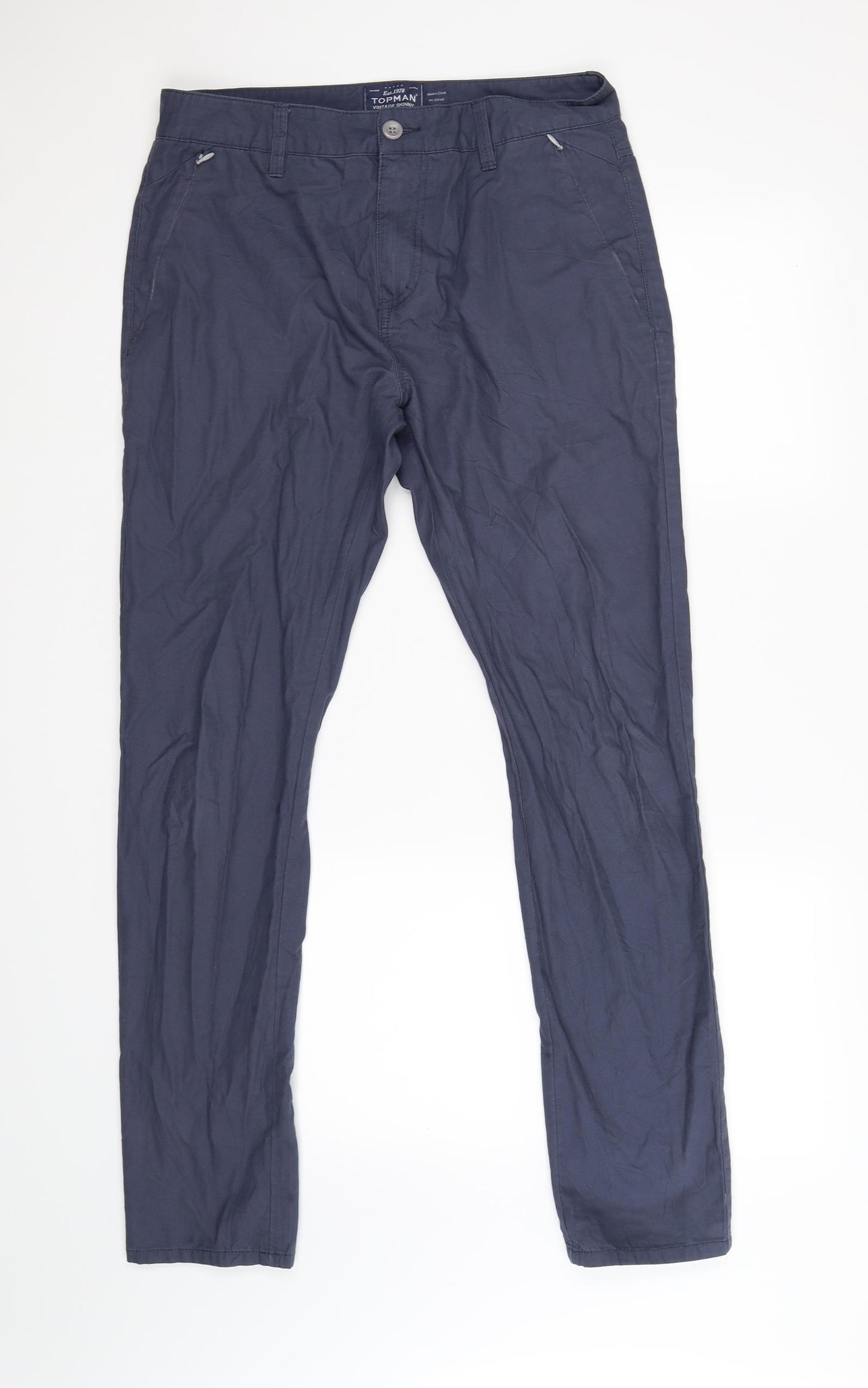 Topman Mens Blue   Trousers  Size 32 L32 in