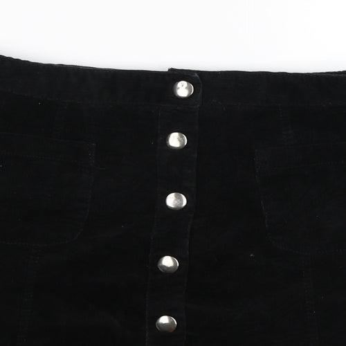 Cooperative Womens Black  Corduroy A-Line Set Size M