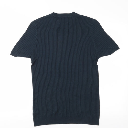 Topman Mens Blue  Knit Pullover Jumper Size M
