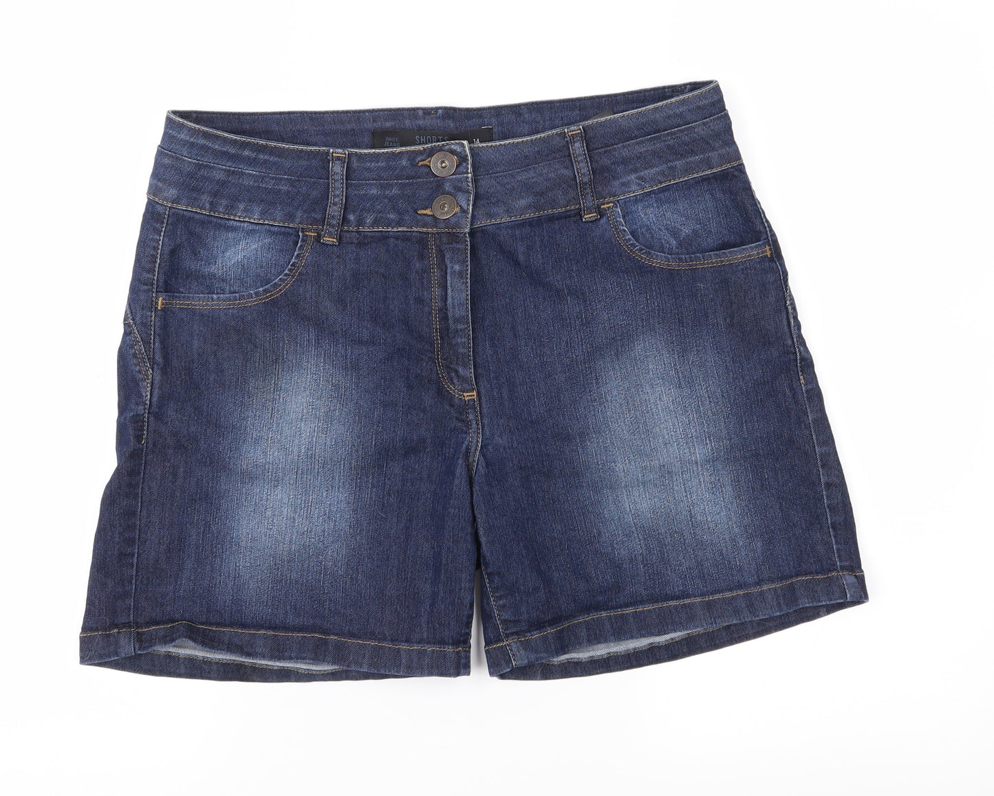 NEXT Womens Blue  Denim Mom Shorts Size 14