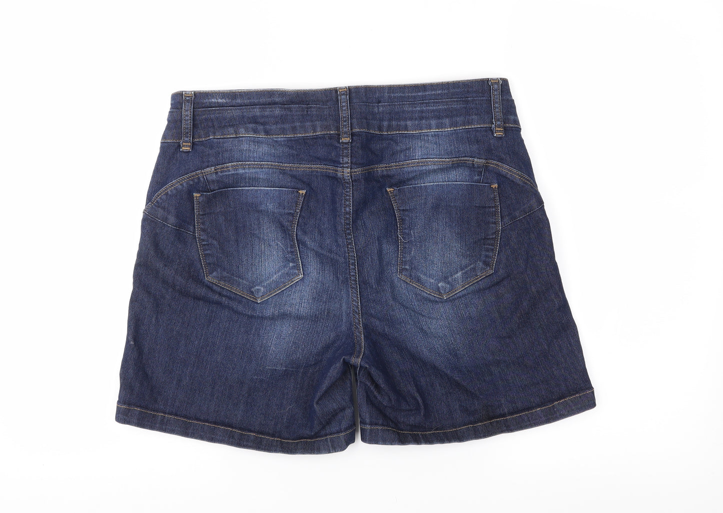 NEXT Womens Blue  Denim Mom Shorts Size 14