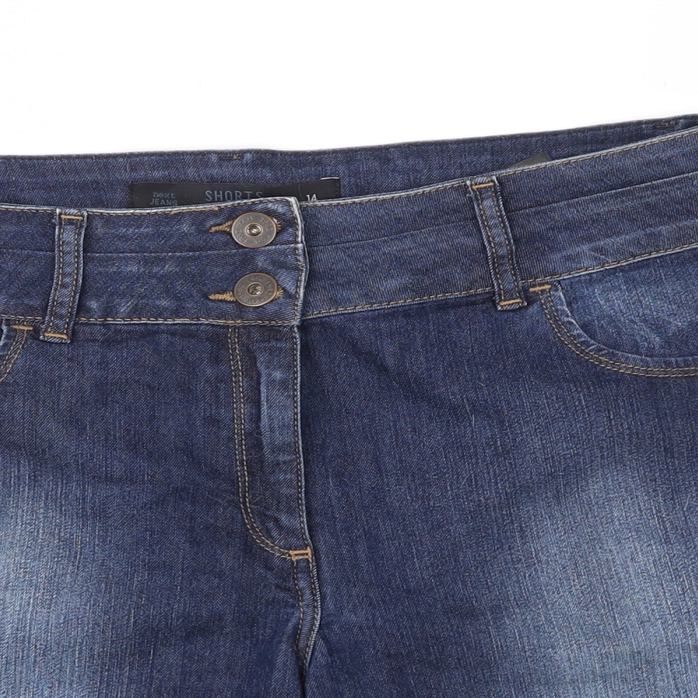 NEXT Womens Blue  Denim Mom Shorts Size 14