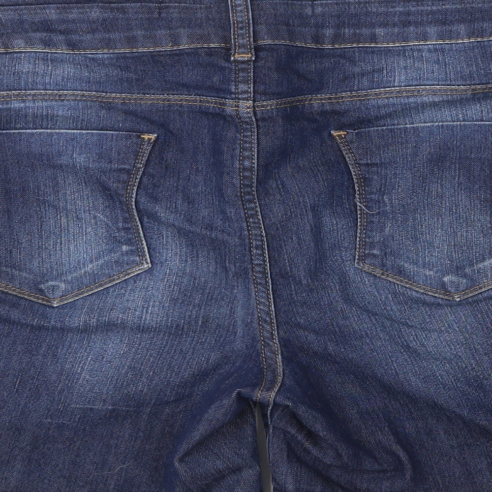 NEXT Womens Blue  Denim Mom Shorts Size 14