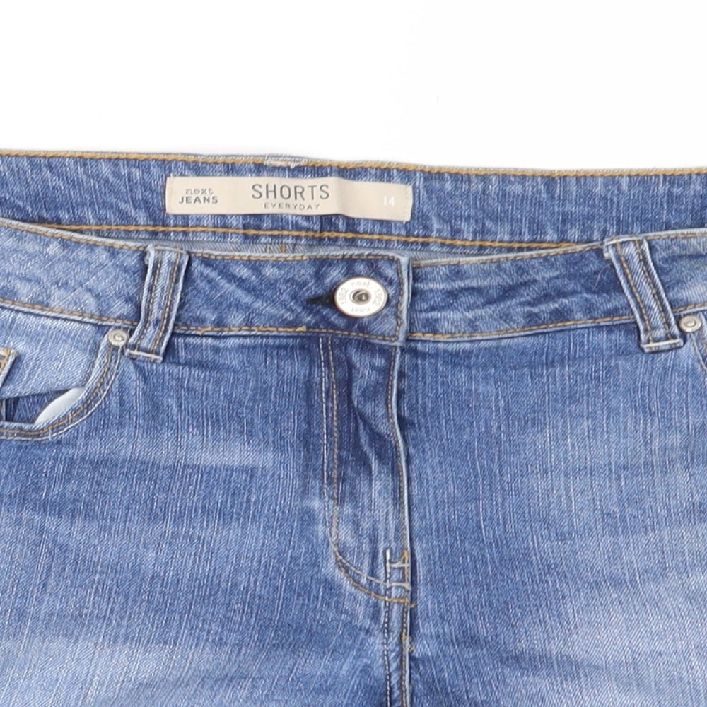 NEXT Womens Black  Denim Mom Shorts Size 14 - Distressed