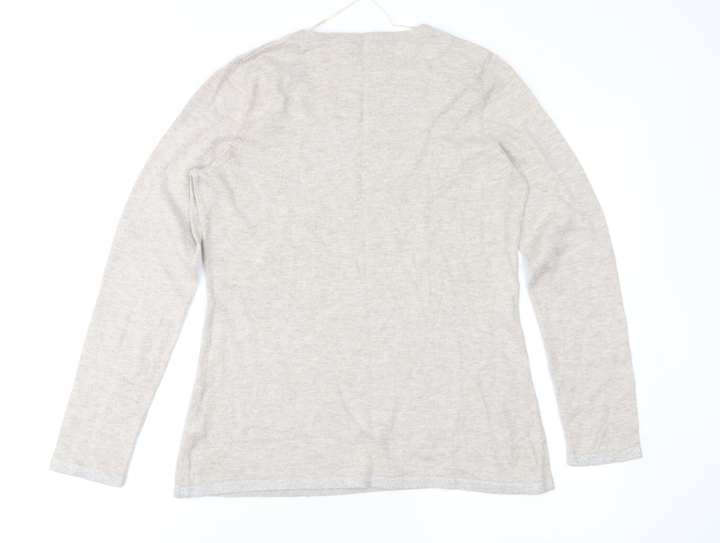 George Womens Beige  Knit Pullover Jumper Size 12