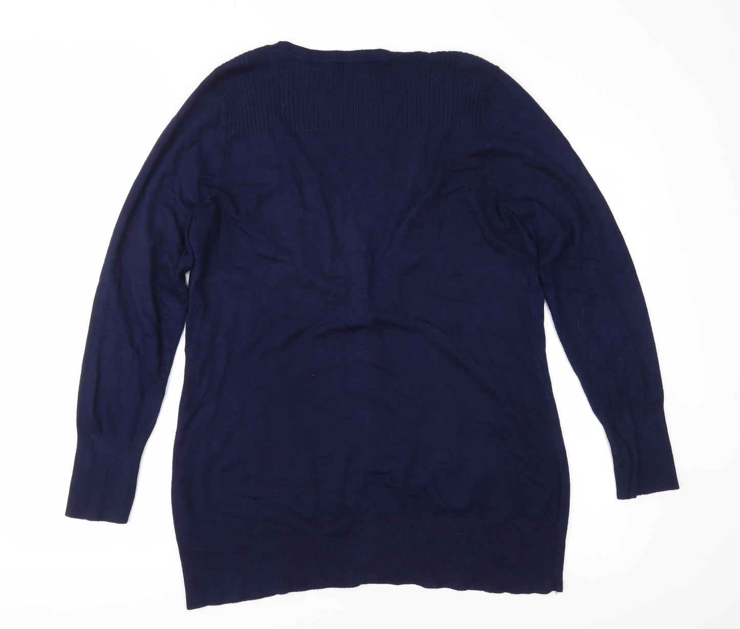 George Womens Blue  Knit Cardigan Jumper Size 16