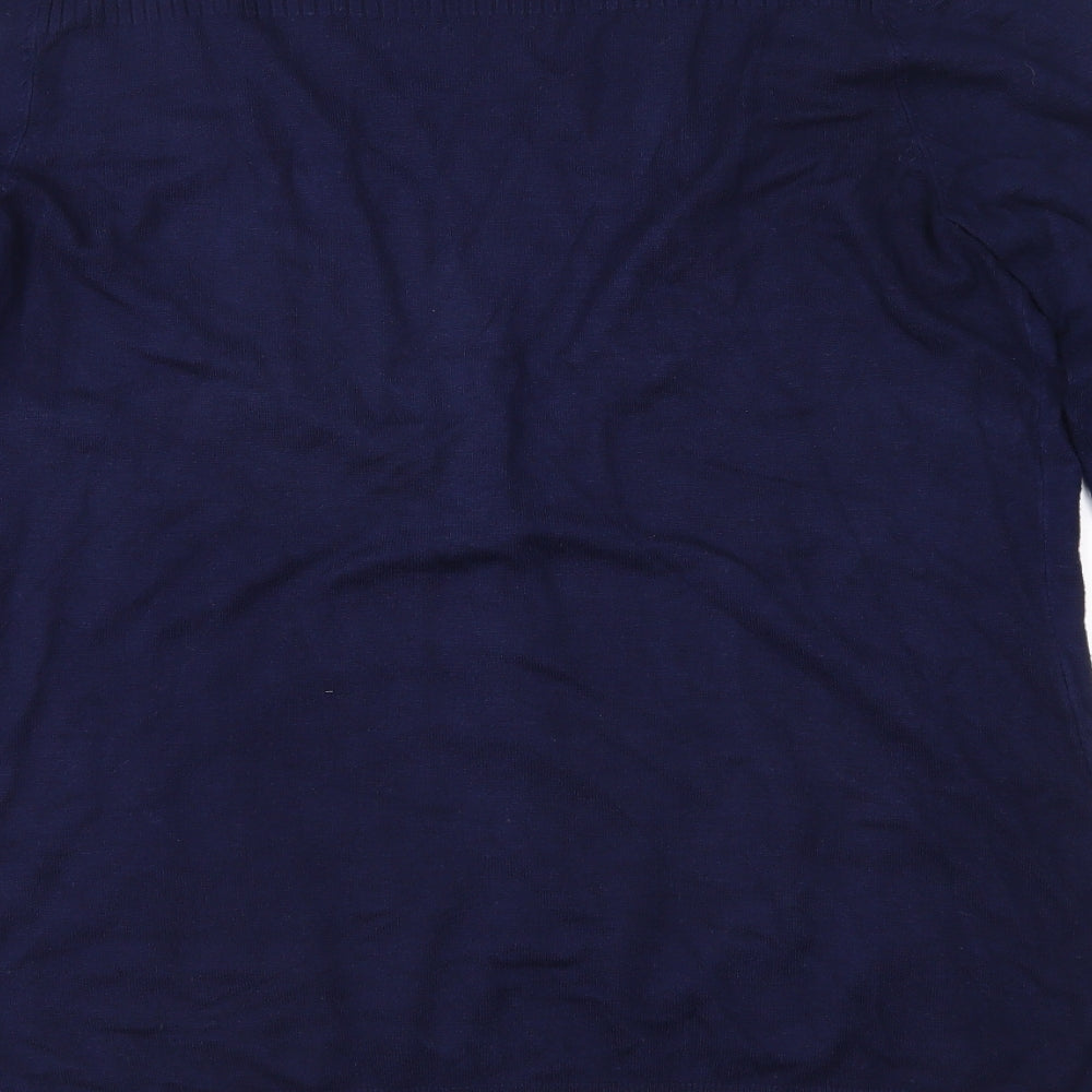 George Womens Blue  Knit Cardigan Jumper Size 16