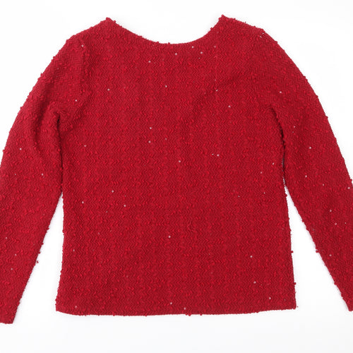 Dorothy Perkins Womens Red  Knit Pullover Jumper Size 10