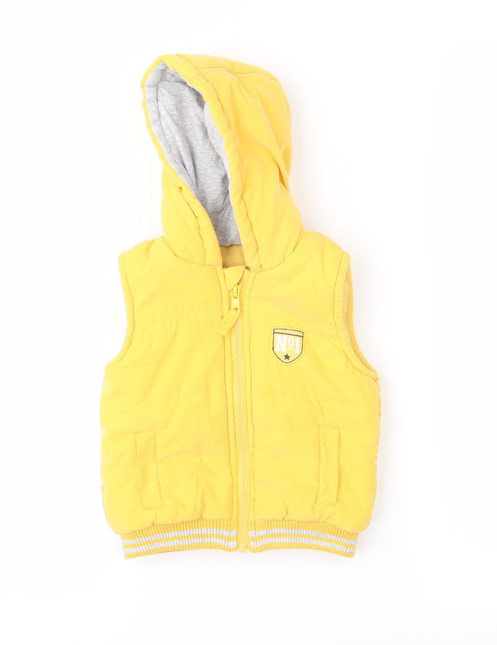 George Girls Yellow Gilet Waistcoat Size 6-9 Months