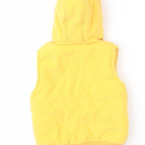 George Girls Yellow   Gilet Waistcoat Size 6-9 Months