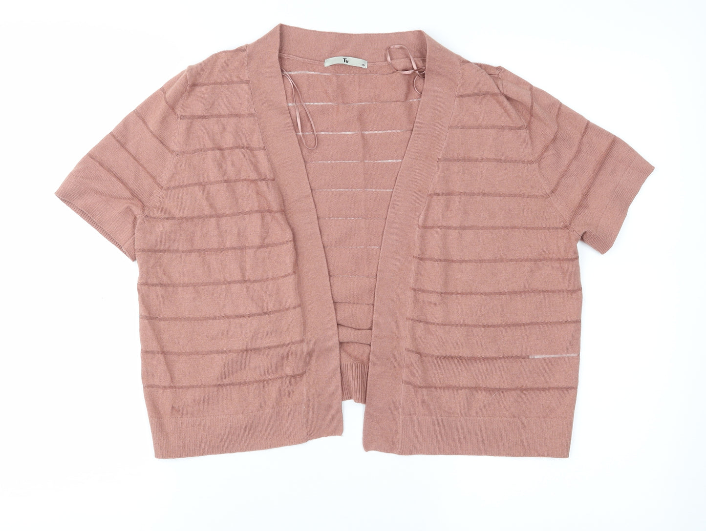 TU Womens Pink  Knit Cardigan Jumper Size 10