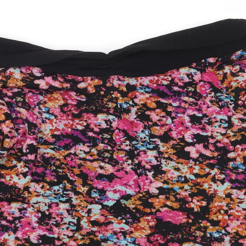 Per Una Womens Pink Floral Mesh Basic Blouse Size 14