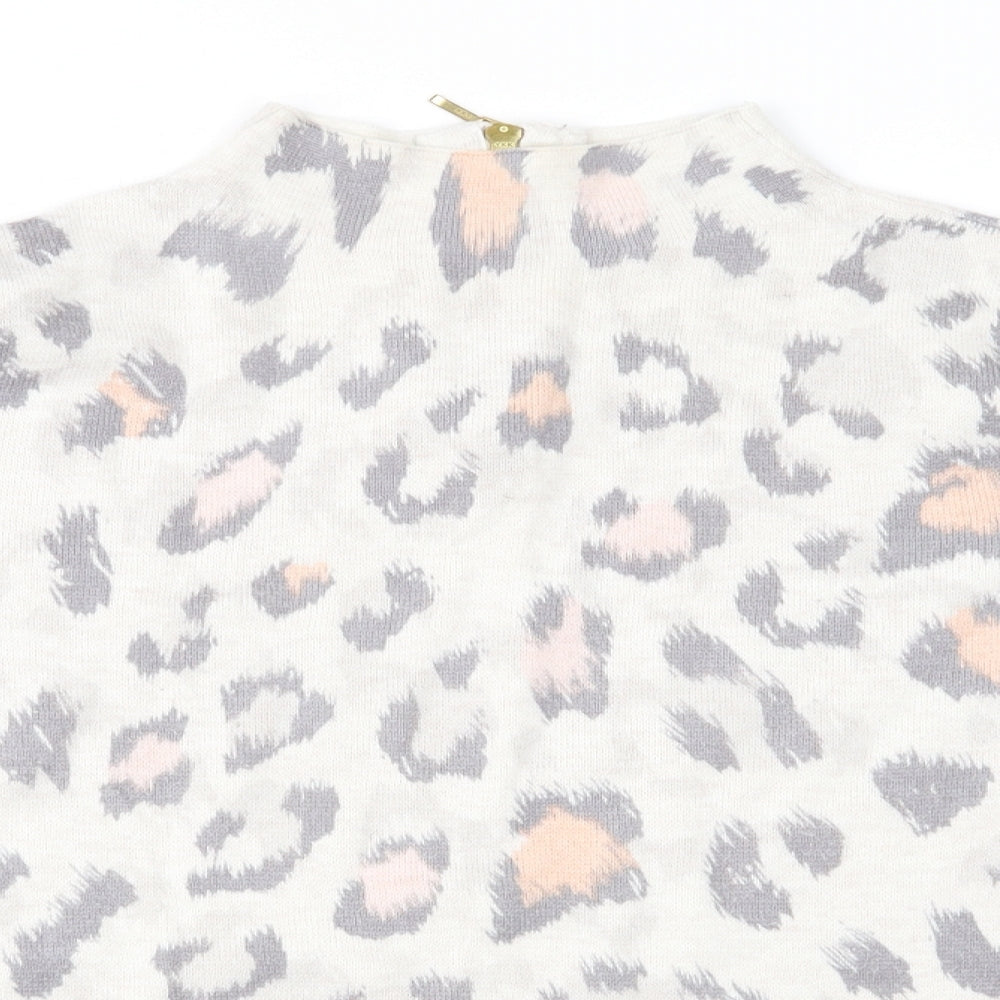Marks and Spencer Womens Grey Animal Print Knit Pullover Jumper Size 12