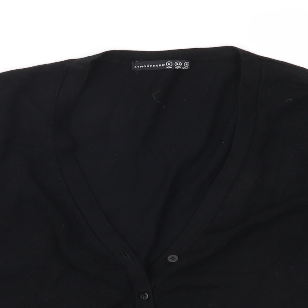 Atmosphere Womens Black  Knit Cardigan Jumper Size 6