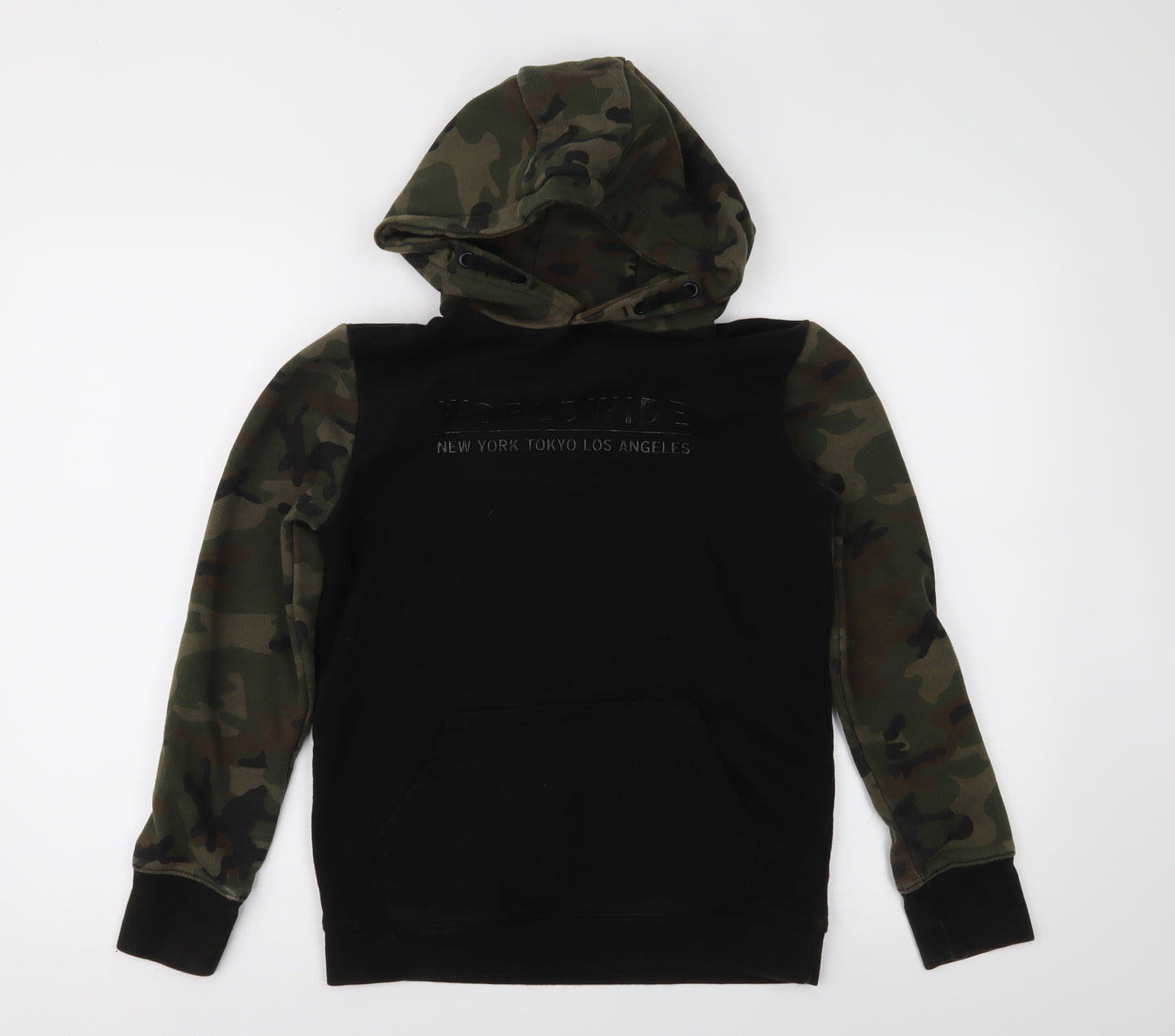 Primark Boys Black Camouflage  Pullover  Size 11-12 Years