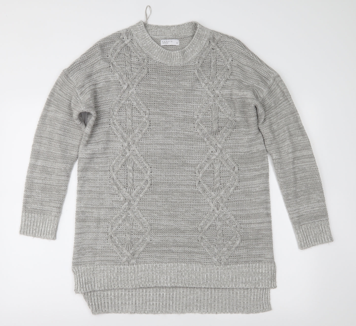 Papaya Womens Grey  Knit Pullover Jumper Size M