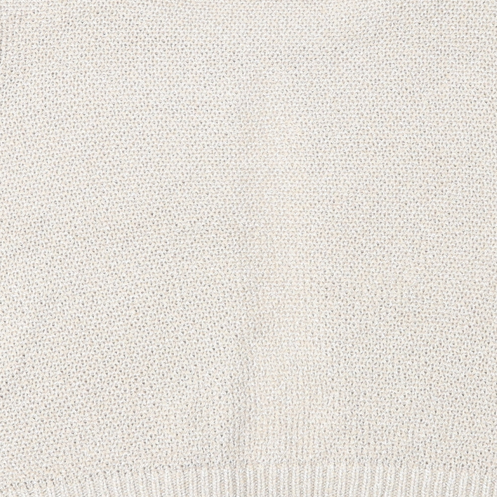 M&Co Womens Beige  Knit Cardigan Jumper Size 14