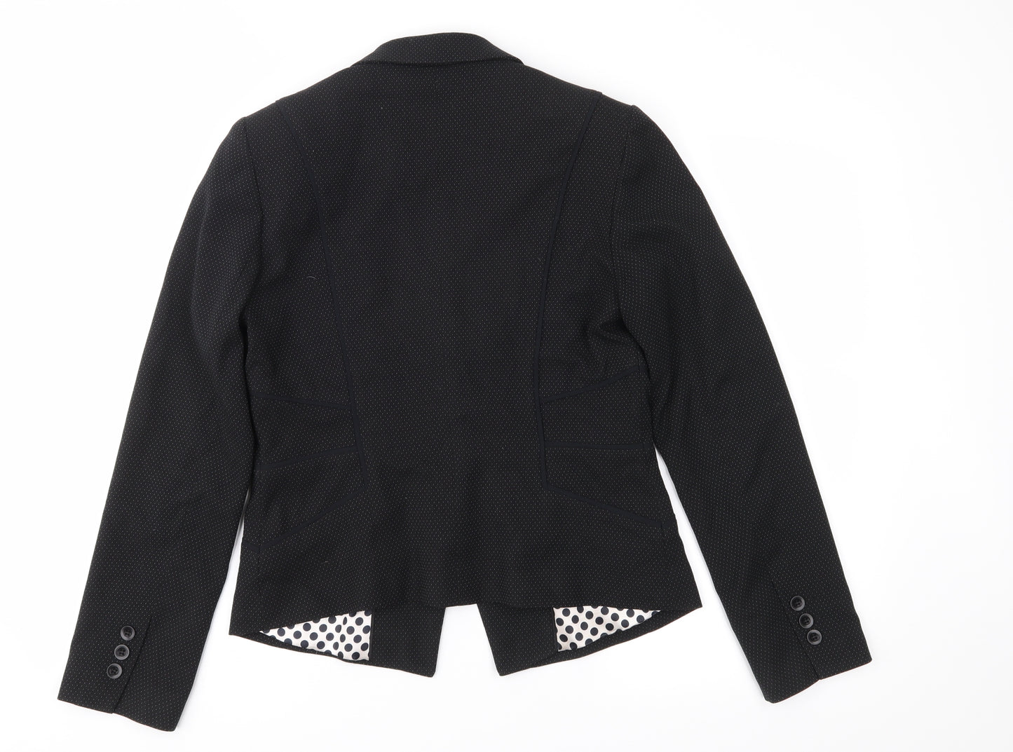 Marks and Spencer Womens Black Polka Dot  Jacket Suit Jacket Size 10