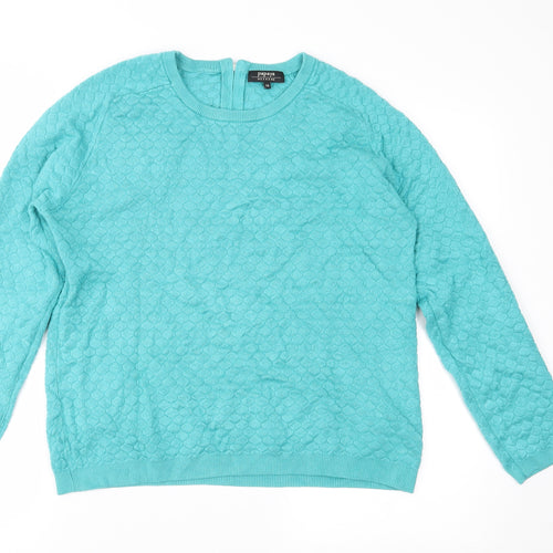 Papaya Womens Green  Knit Pullover Jumper Size 16