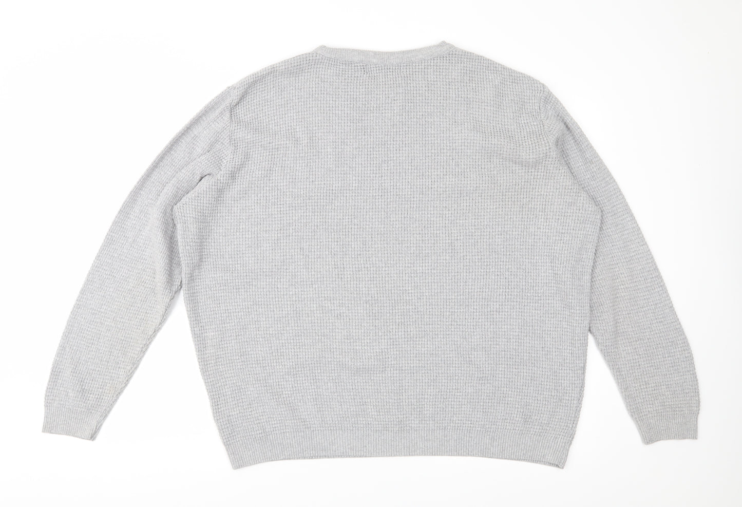Primark Mens Grey  Knit Pullover Jumper Size XL