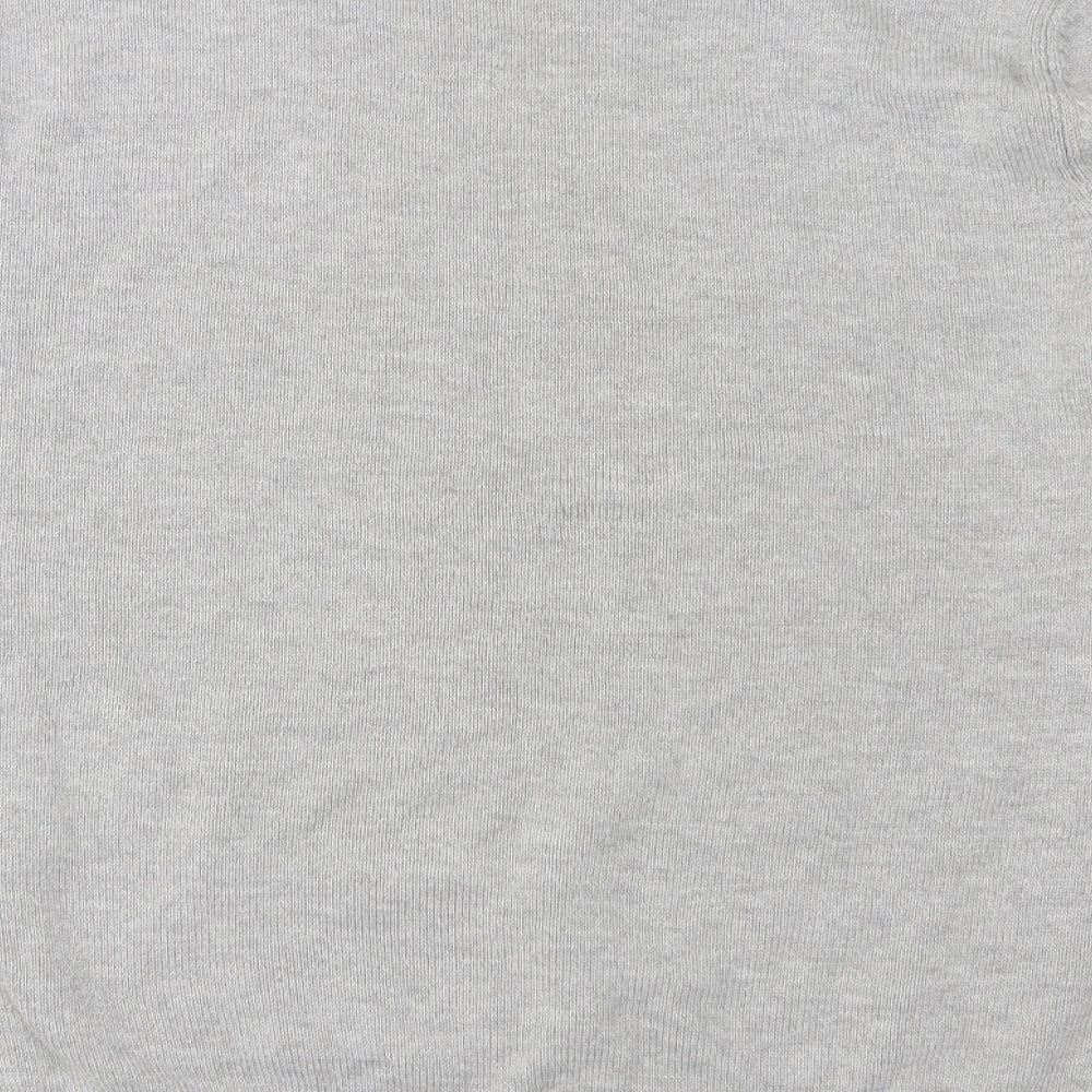 Easy Mens Grey  Knit Pullover Jumper Size L