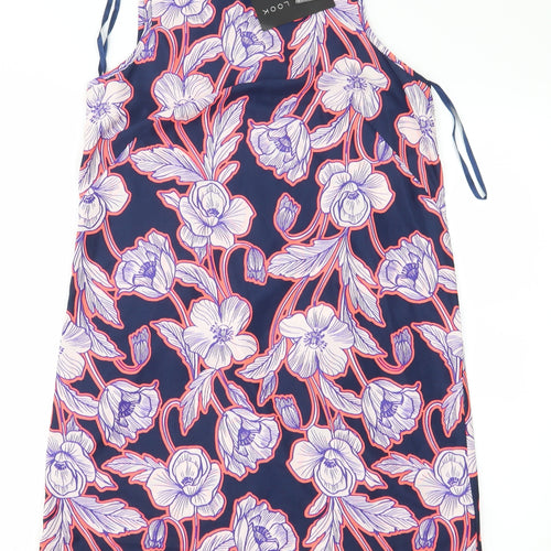 New Look Womens Blue Floral  Shift  Size 10