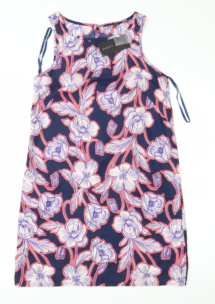 New Look Womens Blue Floral  Shift  Size 10