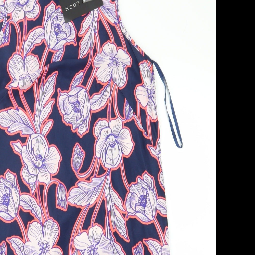 New Look Womens Blue Floral  Shift  Size 10