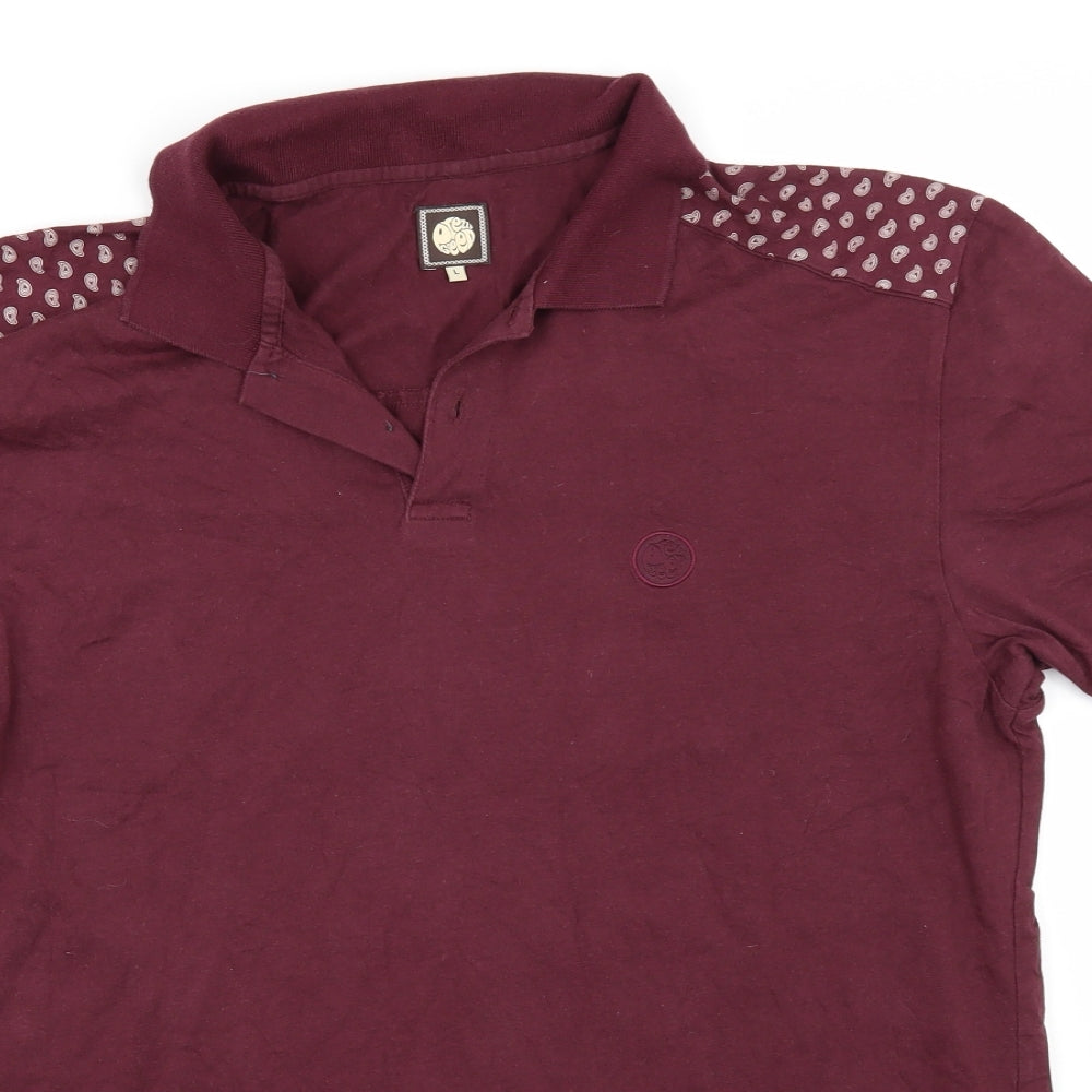 Pretty Green Mens Red    Polo Size L