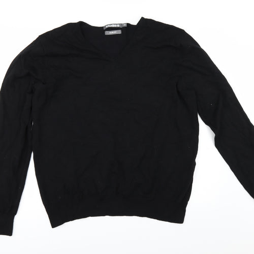 Woolworths Mens Black   Pullover Jumper Size XL