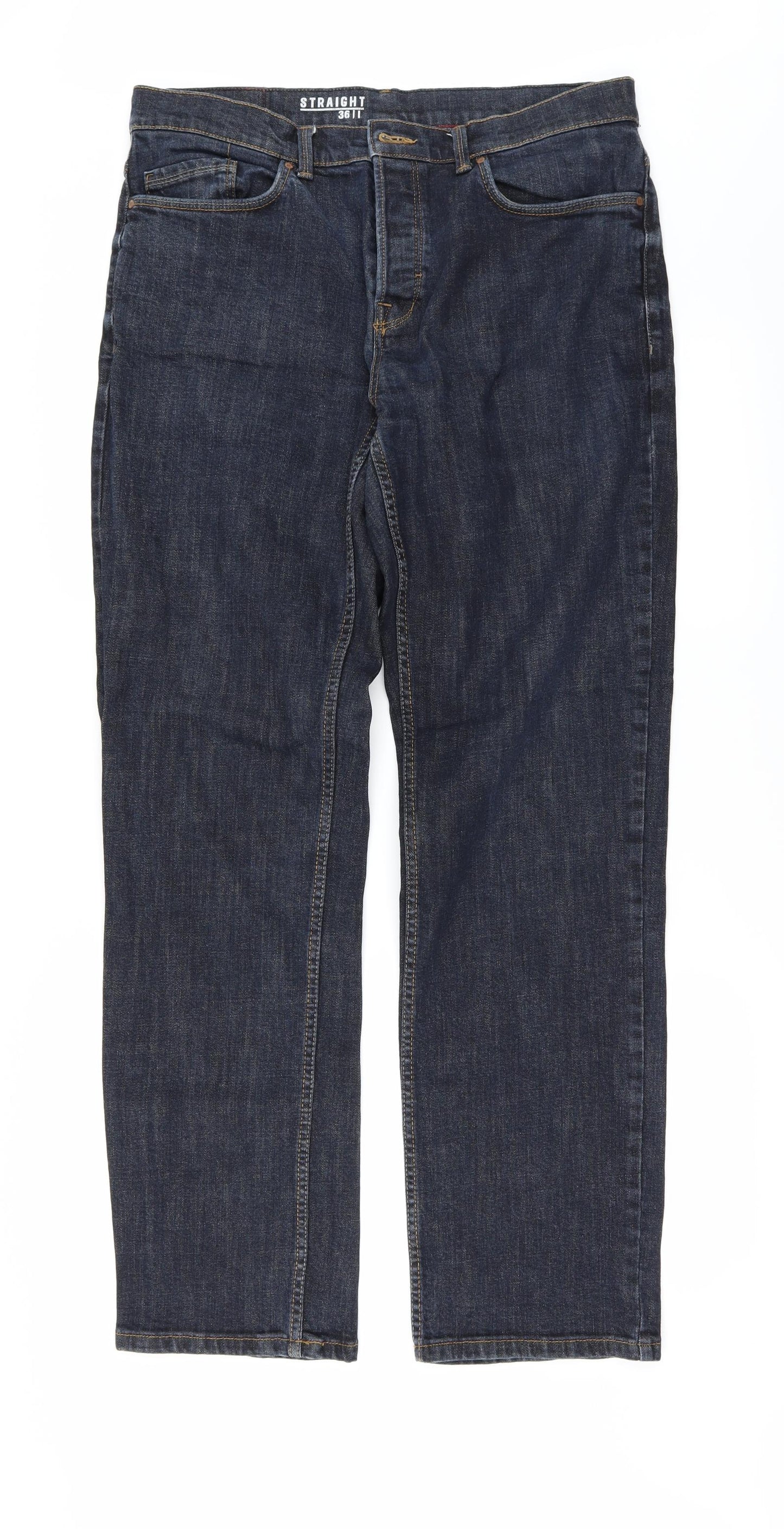 George Mens Blue  Denim Straight Jeans Size 34 in L33 in