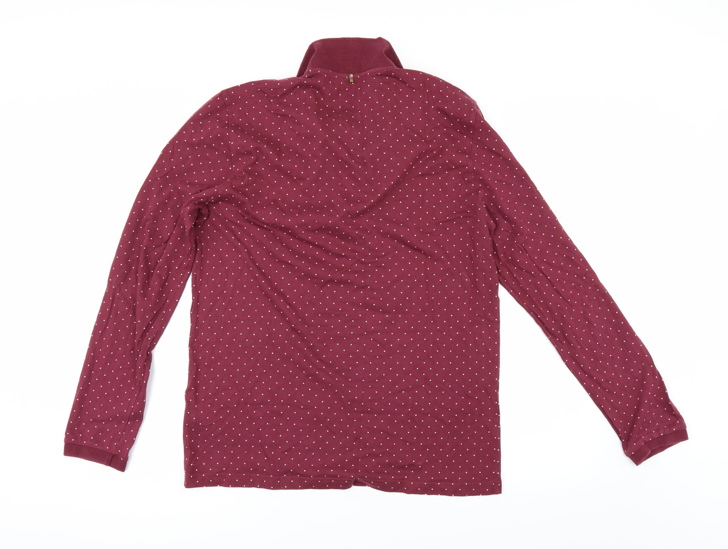 Pretty Green Mens Red Polka Dot   Polo Size L