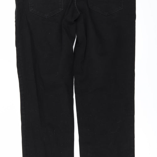 George Mens Black  Denim Straight Jeans Size 36 in L33 in
