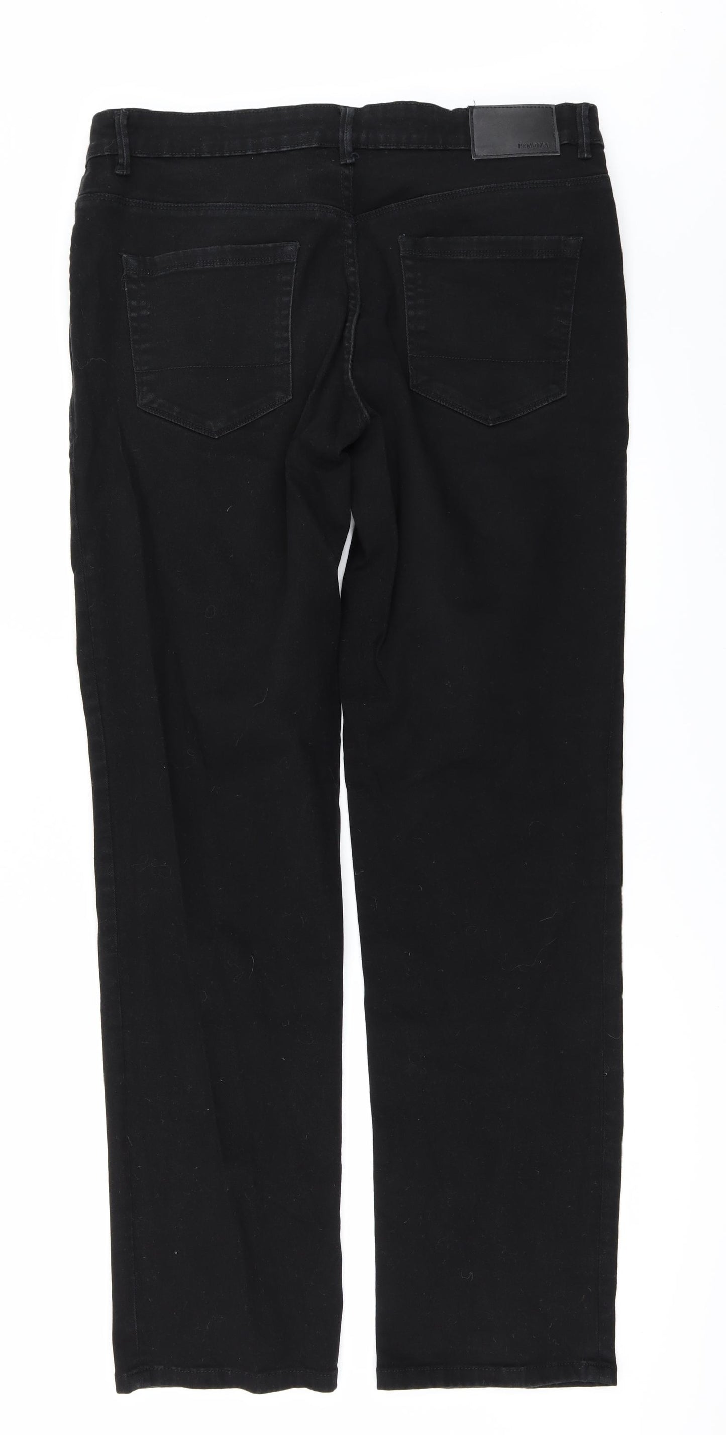 George Mens Black  Denim Straight Jeans Size 36 in L33 in