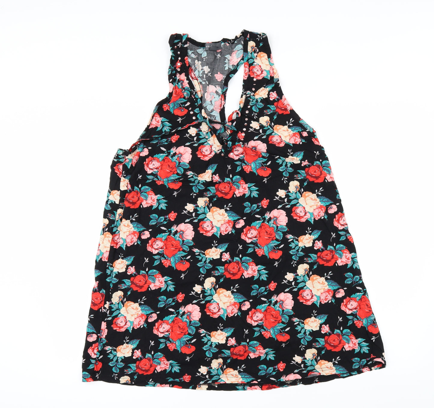 Primark Womens Black Floral  Camisole Blouse Size L