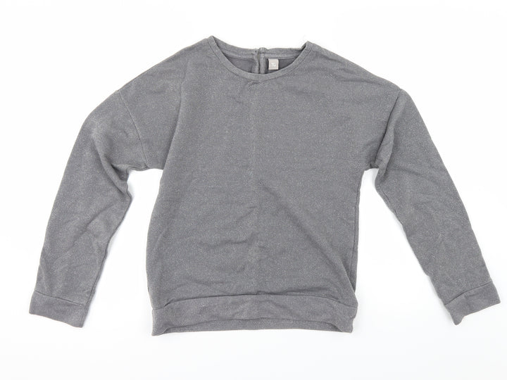 TU Girls Silver Pullover Sweatshirt Size 14 Years