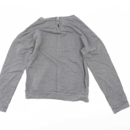 TU Girls Silver   Pullover Sweatshirt Size 14 Years