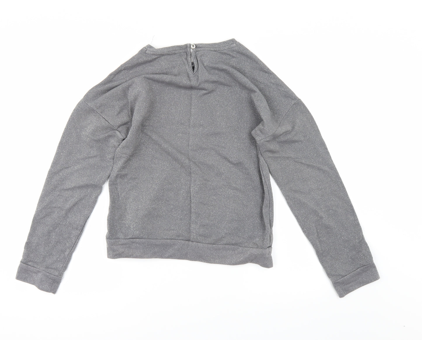 TU Girls Silver   Pullover Sweatshirt Size 14 Years