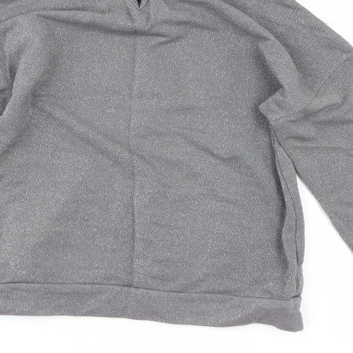 TU Girls Silver   Pullover Sweatshirt Size 14 Years
