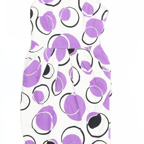 Marks and Spencer Womens White Floral  Pencil Dress  Size 10