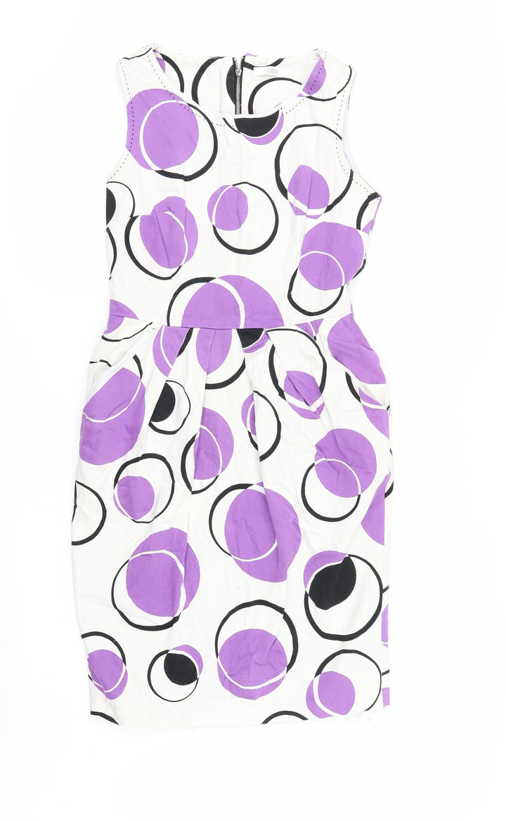 Marks and Spencer Womens White Floral  Pencil Dress  Size 10
