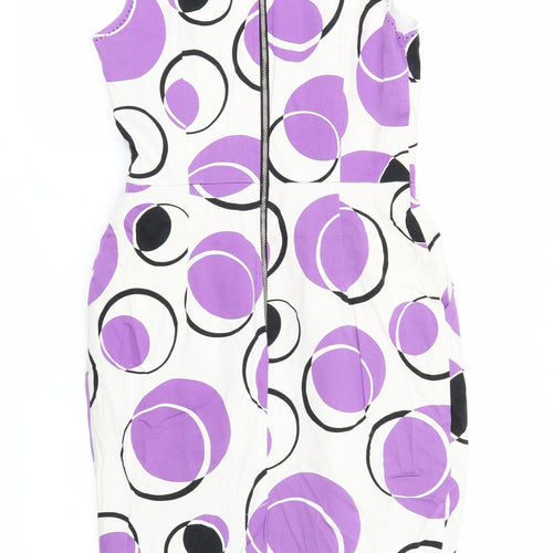Marks and Spencer Womens White Floral  Pencil Dress  Size 10
