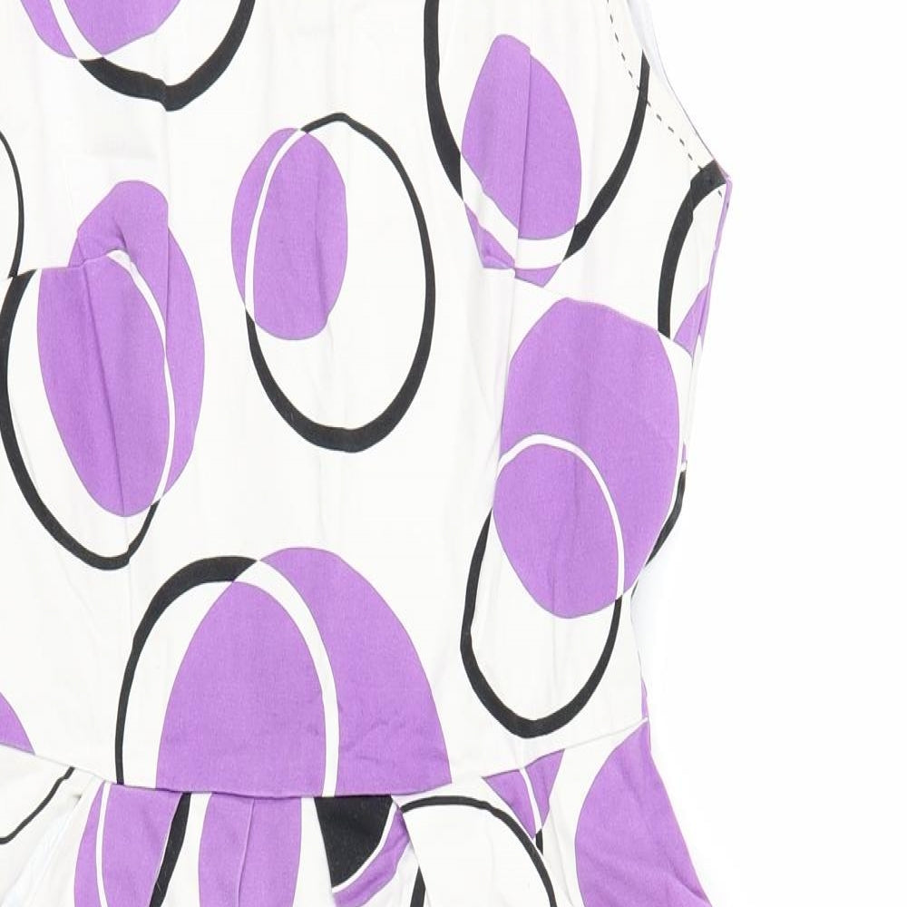 Marks and Spencer Womens White Floral  Pencil Dress  Size 10