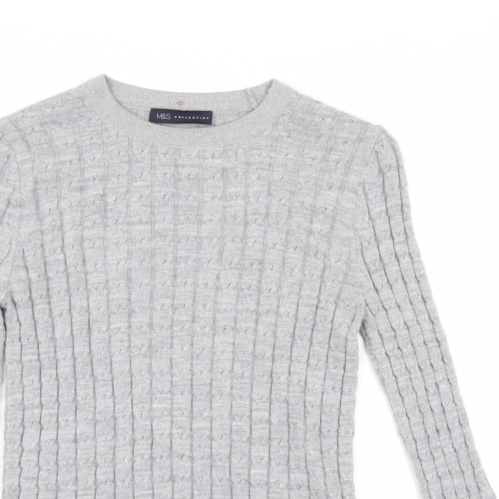 Marks and Spencer Womens Grey   Pullover Jumper Size 10