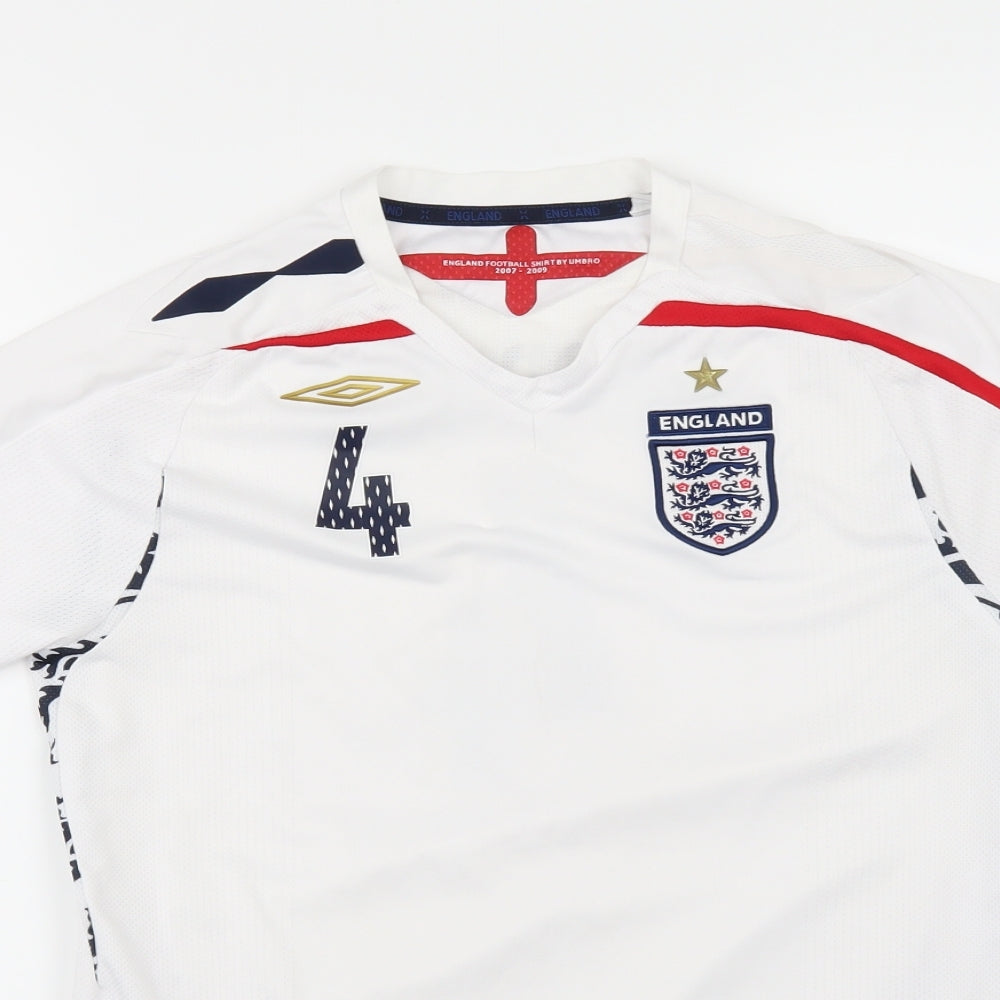 Umbro Boys White   Basic T-Shirt Size L  - England Football