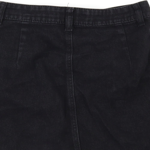 denim club Womens Black  Denim Mini Skirt Size 8