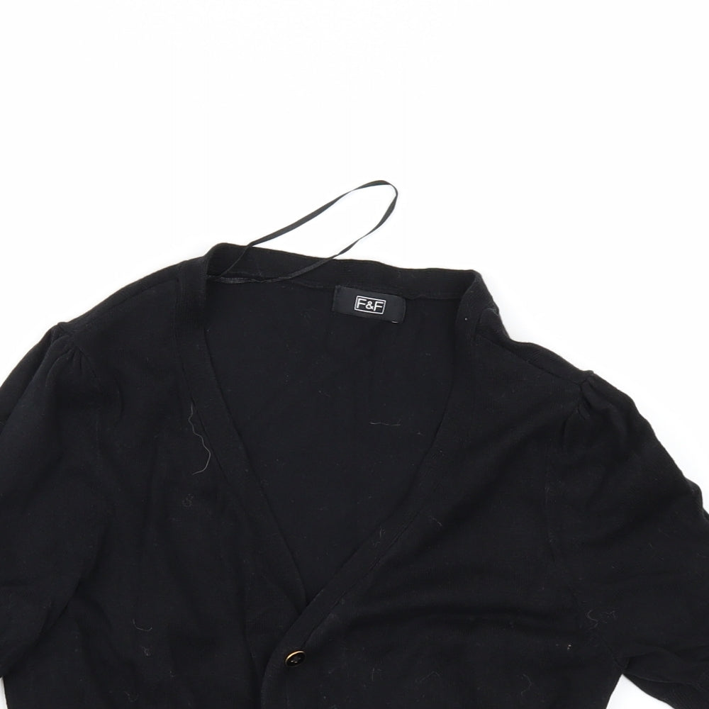 F&F Womens Black   Cardigan Jumper Size 10
