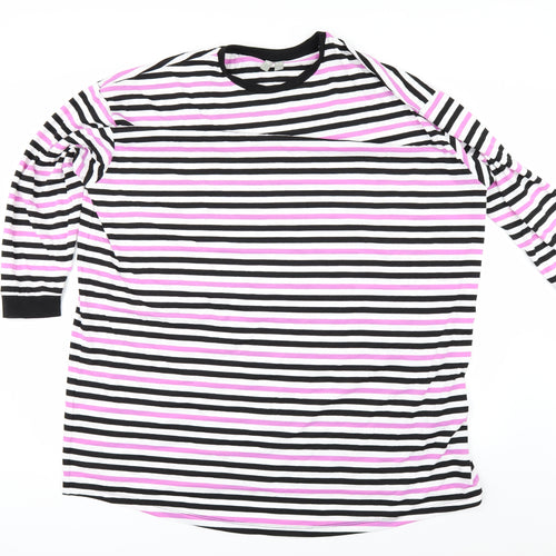 ASOS Womens White Striped  Basic T-Shirt Size 14