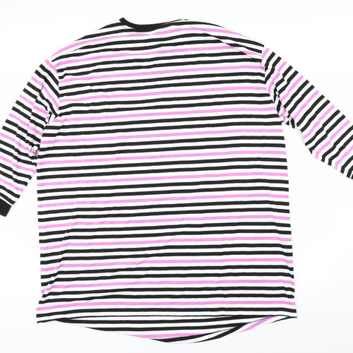 ASOS Womens White Striped  Basic T-Shirt Size 14