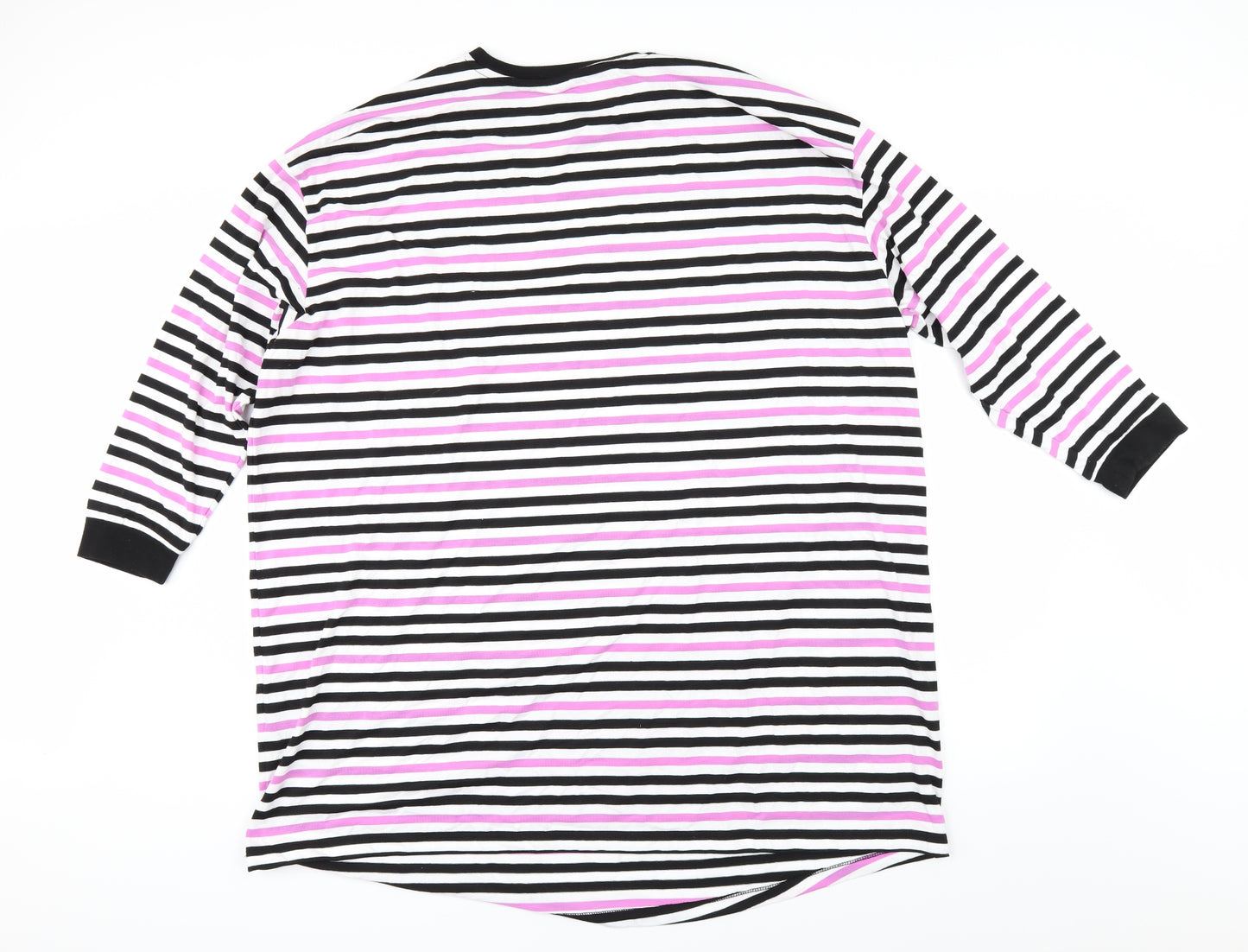 ASOS Womens White Striped  Basic T-Shirt Size 14